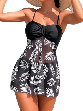 Biquíni Tankini com Vestido Curto - Lançamento - Janelaila Moda