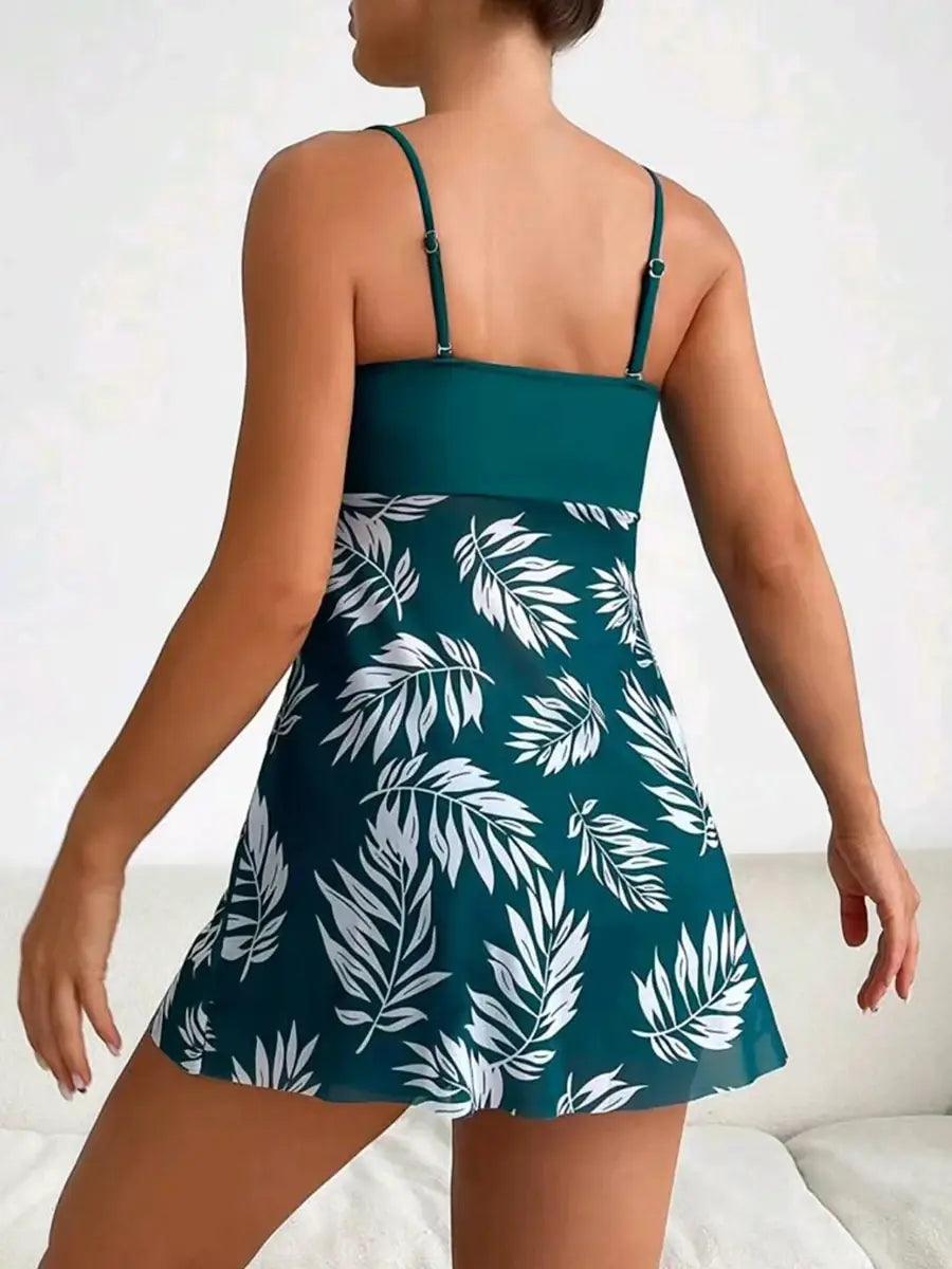 Biquíni Tankini com Vestido Curto - Lançamento - Janelaila Moda