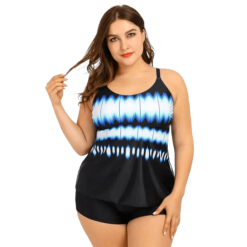 Biquíni Tankini Estampado Plus Size Duas Peças - Janelaila Moda