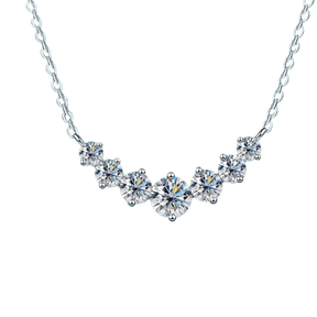 Colar de Prata com 7 Pedras de Moissanite 2.8 ct - Cardino