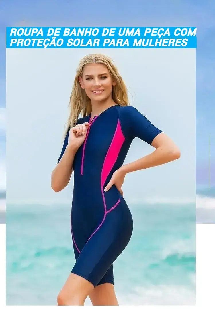 Maiô Feminino Longo Estilo Surfista - Janelaila Moda