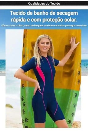 Maiô Feminino Longo Estilo Surfista - Janelaila Moda