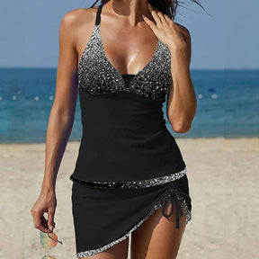 Maiô Tankini Preto com Detalhes - Cardino